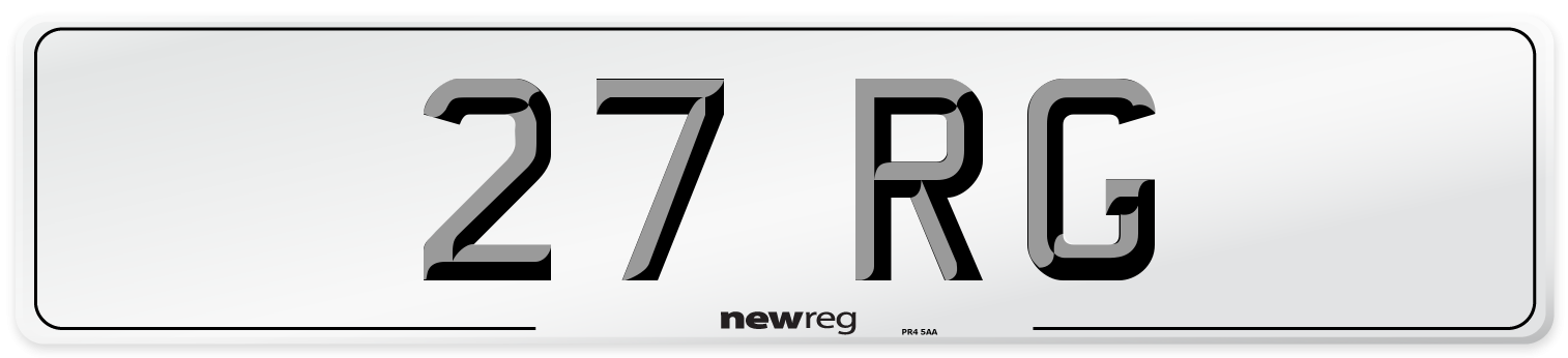 27 RG Number Plate from New Reg